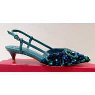 Valentino Crystal VLogo Signature Sequin slingback pumps 03 2023
