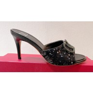 Valentino Crystal VLogo Signature Sequin mules 14 2023