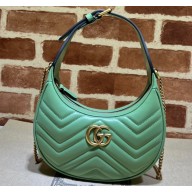 Gucci GG Marmont half-moon-shaped mini bag ‎699514 Green 2023