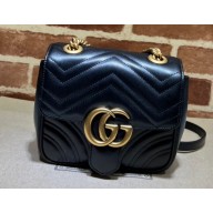Gucci GG Marmont mini shoulder bag ‎739682 Black 2023