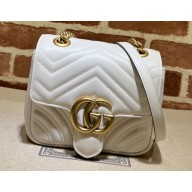 Gucci GG Marmont mini shoulder bag ‎739682 White 2023