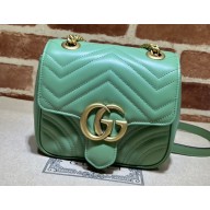 Gucci GG Marmont mini shoulder bag ‎739682 Green 2023
