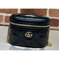 Gucci GG Matelassé top handle mini bag ‎723770 Black 2023