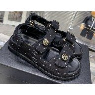 Chanel CC Logo Beach Sandals G35927 24 2023