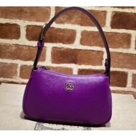 Gucci Aphrodite shoulder bag with Double G 739076 leather Purple