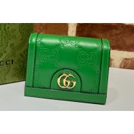 Gucci GG Matelassé card case wallet ‎723786 Green 2023