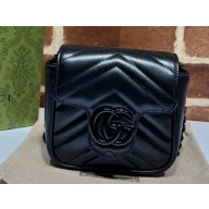 Gucci GG Marmont matelassé belt bag ‎‎739599 Black 2023