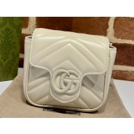 Gucci GG Marmont matelassé belt bag ‎‎739599 White 2023