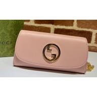 Gucci Blondie continental chain wallet 725215 in Leather Light Pink 2023