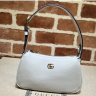 Gucci Aphrodite shoulder bag with Double G 739076 leather White