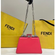 Fendi leather Peekaboo Cut Petite bag Pink 2023
