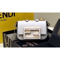 Fendi Fendace Nano Baguette Bag Charm Leather White 2023