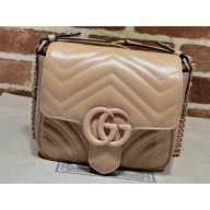 Gucci GG Marmont matelassé mini shoulder bag ‎‎739681 Nude 2023