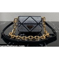 Prada Satin mini-bag with crystals 1BD329 Black 2023