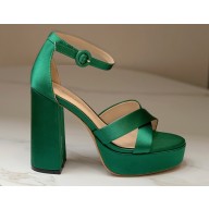 Gianvito Rossi Heel 11.5cm Platform 3.5cm Sheridan Sandals Satin Green 2023
