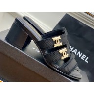 Chanel Heel 5cm Lycra Logo Mules 2023