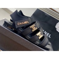Chanel Heel 1cm Lycra Logo Sandals 2023