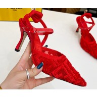 Fendi Colibrì Lite mesh high-heeled slingbacks Red 2023