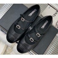 Chanel Lambskin and Calfskin Mary Janes G39514 Black 2023