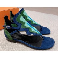 Hermes Garden sandals in suede goatskin 03 2023