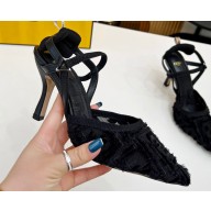 Fendi Colibrì Lite mesh high-heeled slingbacks Black 2023