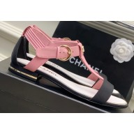 Chanel Heel 2cm Lambskin and Grosgrain Sandals G39022 Pink 2023