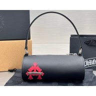 CHROME HEARTS Scroll Patch Small Bag Black/Red