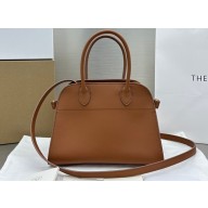 The Row Soft Margaux 10 Bag in Leather Brown