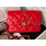 Chanel Medium Flap Bag in Lambskin AS3986 Red 2023