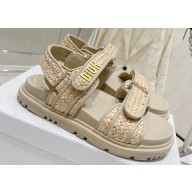 Dior Braided Raffia DiorAct Sandals Beige 2023