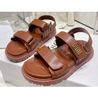 Dior Lambskin DiorAct Sandals Brown 2023