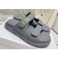Dior Lambskin DiorAct Slides Gray 2023