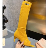 Miu Miu Heel 5cm Stretch leather boots Suede Yellow 2023
