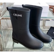 Celine Logo Rain Boots Black 2023