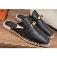 Hermes Feria espadrille Mules Black 2023
