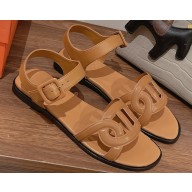 Hermes Feliz sandals in Nappa leather Brown 2023