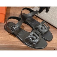 Hermes Feliz sandals in Nappa leather Black 2023