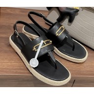 Hermes Eloise espadrille Sandals Black 2023
