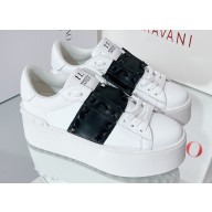 Valentino Heel 6cm platform Rockstud Untitled sneakers in calfskin White/Black 2023