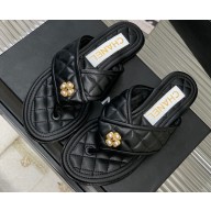 Chanel Lambskin FLIP-FLOPS Mules G40118 Black 2023