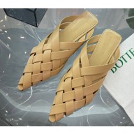 Bottega Veneta Open-back Intreccio leather Alfie Slippers Apricot 2023