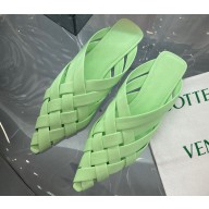 Bottega Veneta Open-back Intreccio leather Alfie Slippers Light Green 2023