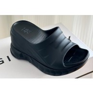Givenchy Heel 10cm Marshmallow wedge sandals in rubber Black 2023