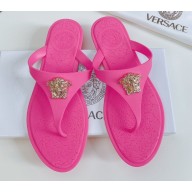Cheap Sale Versace Medusa Thong Sandals Fuchsia 2023