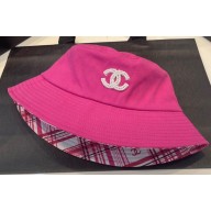Chanel Cotton & Glass Pearls Bucket Hat AA8956 Fuchsia 2023