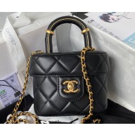 Chanel Small Vanity Case Bag AS3973 Lambskin Black 2023