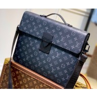 Louis Vuitton S Lock Briefcase Bag M20835 Monogram canvas Black