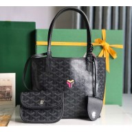 Goyard Anjou Reversible Claire-Voie Mini Tote Bag Black