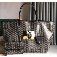 Goyard Hulot Print Saint Louis Claire-Voie PM/GM Tote Bag Black