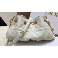 Dior Small Ammi Bag in Supple Macrocannage Lambskin White 2023